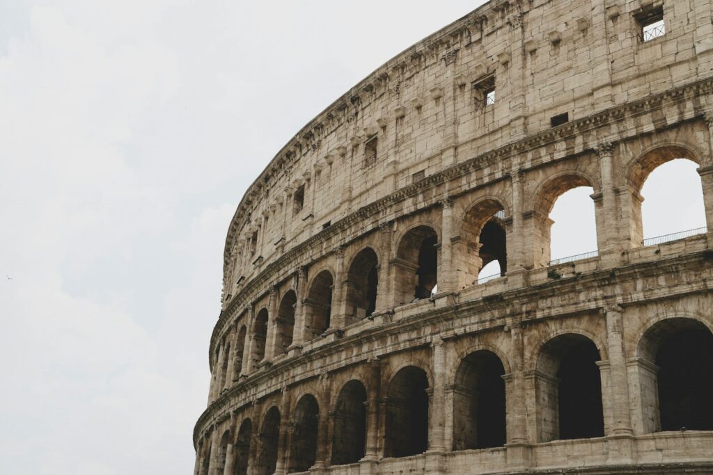 a close up of a very old looking building