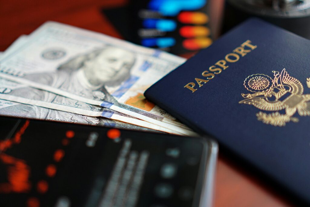 US Passport, Cash Debit Cards and Stocks